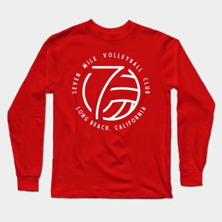 7 Mile Beach Volleyball Club (White Logo) Long Sleeve T-Shirt